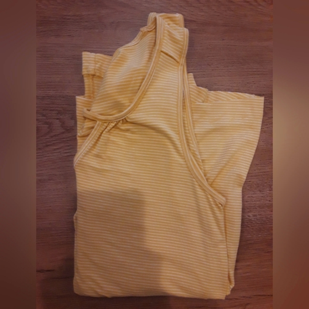 Mustard Yellow Striped Tunic Tank - Old Navy